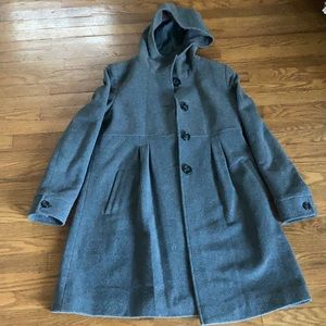 DKNY gray wool blend coat